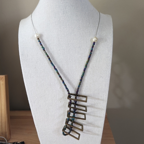 Elegant Multicolor Beaded Long Necklace - Picture 1 of 1